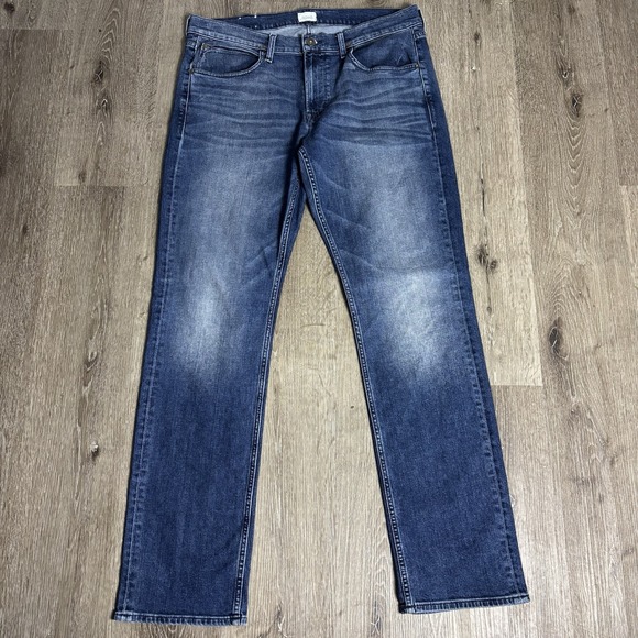 Hudson Jeans Other - Hudson Byron Straight Jeans Mens‎ 38x34 Blue Denim Zip Fly Stretch Five Pocket